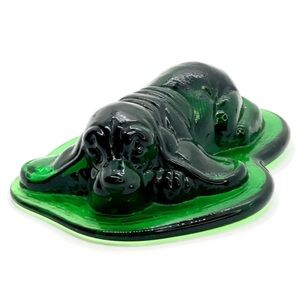 Green Blenko Glass Paperweight